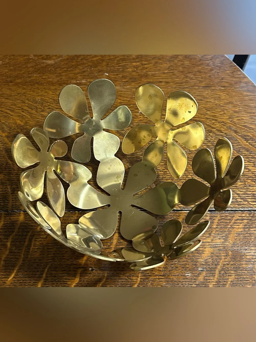 IKEA Stockholm gold floral bowl